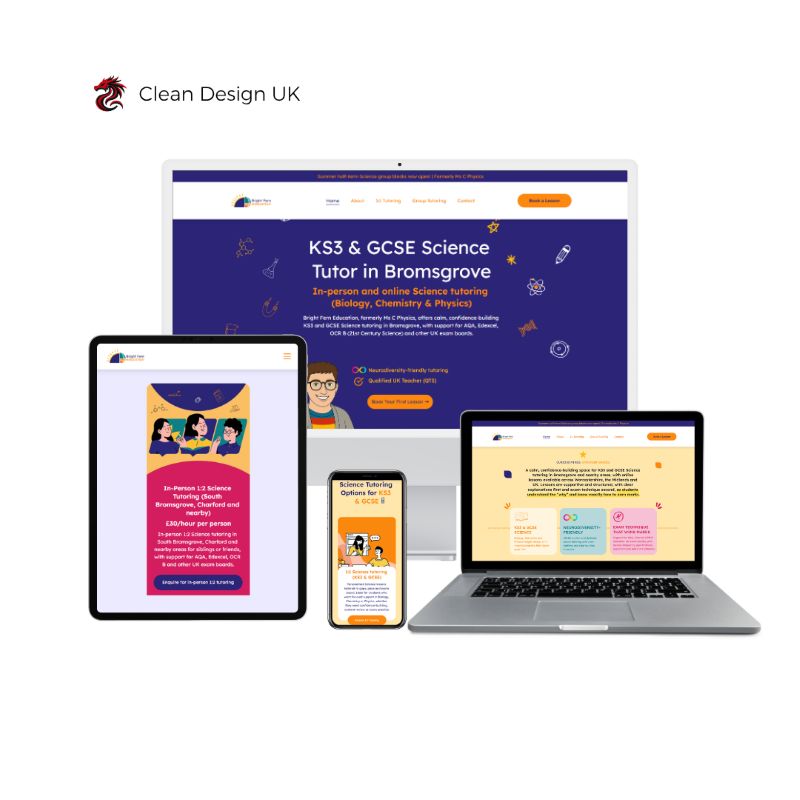 bright fern education anglesey north wales website design with seo and fully responsive